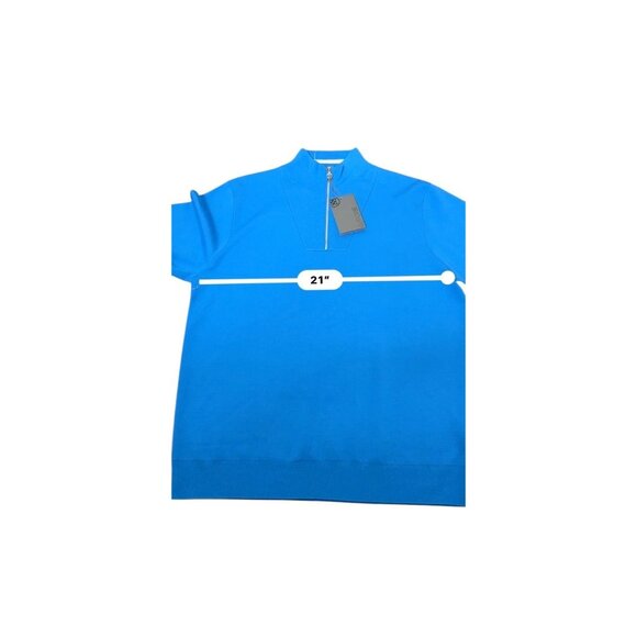G/Fore Mens Surf Blue 1/4 Zip Wool Sweater Size L NWT $255 - Picture 3 of 7